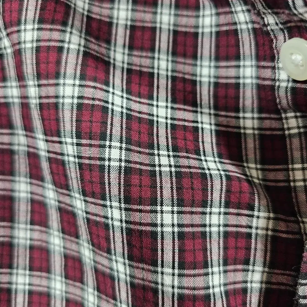 The Children's Place Infant Boy's Button-Down Red Plaid Oxford Shirt 18-…